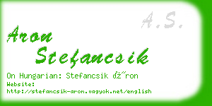 aron stefancsik business card